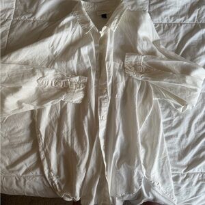 Classic White Button-Up Shirt